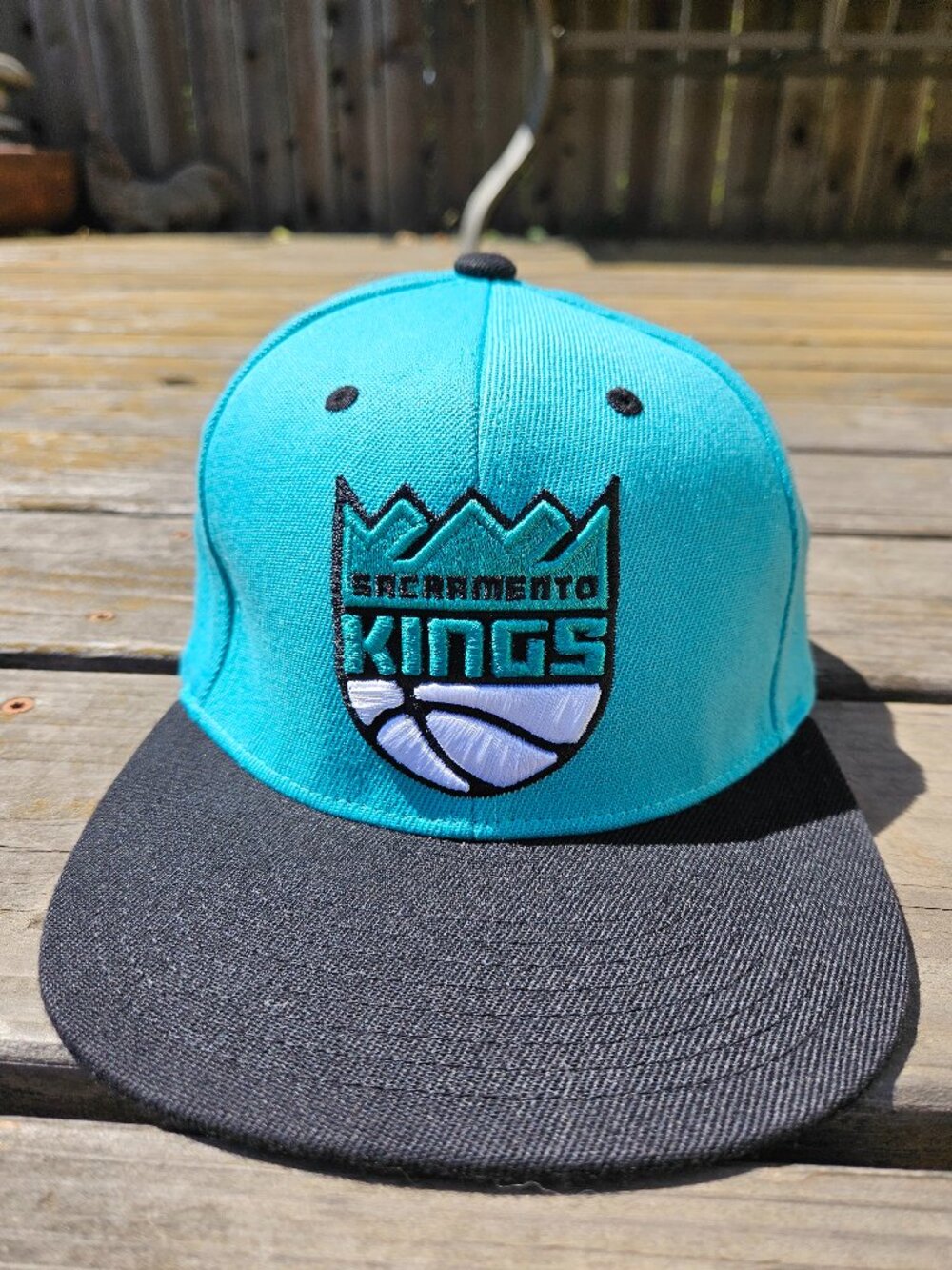 [3 for $25] Sacramento Kings Flat Brim Hat Turquoise Black